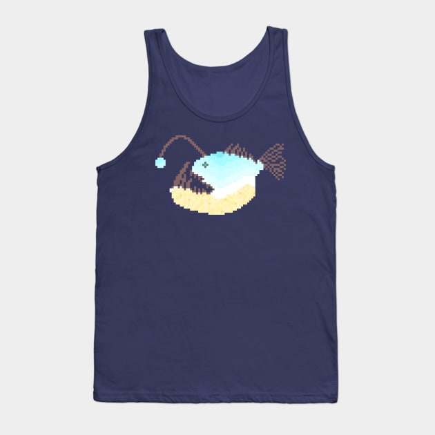 Modern Pixel Sea Anglerfish Tank Top by jofudachi